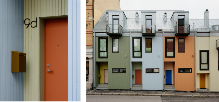 Rekkehus og inngang til rekkehus Nordre gate Oslo. Arcasa arkitekter. Foto Einar Aslaksen.png