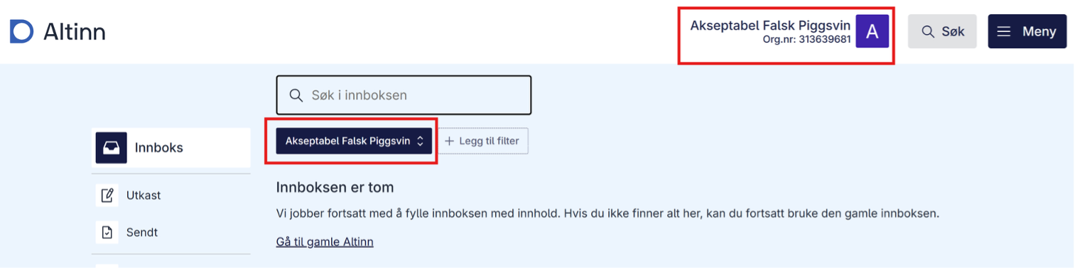 Beskriver steg 1 i prosessen for å autentisere brukere i Altinn