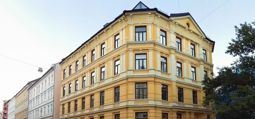 Fasade til bygård i Oslo Fasade til bygård i Oslo